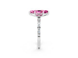White gold Marquise Cut Diamond Pavé Band with Six-Prong Setting_2
