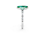 White gold Marquise Cut Diamond Pavé Band with Six-Prong Setting_2