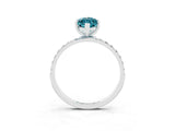White gold Marquise Cut Diamond Pavé Band with Six-Prong Setting_3