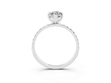 White gold Marquise Cut Diamond Pavé Band with Six-Prong Setting_3