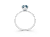 White gold Marquise Cut Diamond Pavé Band with Six-Prong Setting_3