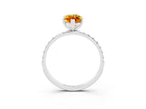 White gold Marquise Cut Diamond Pavé Band with Six-Prong Setting_3