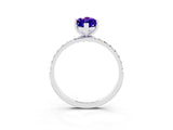 White gold Marquise Cut Diamond Pavé Band with Six-Prong Setting_3