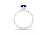 White gold Marquise Cut Diamond Pavé Band with Six-Prong Setting_3