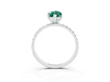 White gold Marquise Cut Diamond Pavé Band with Six-Prong Setting_3