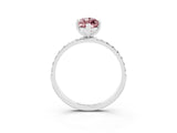 White gold Marquise Cut Diamond Pavé Band with Six-Prong Setting_3