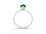 White gold Marquise Cut Diamond Pavé Band with Six-Prong Setting_3