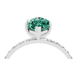 White gold Marquise Cut Diamond Pavé Band with Six-Prong Setting_4