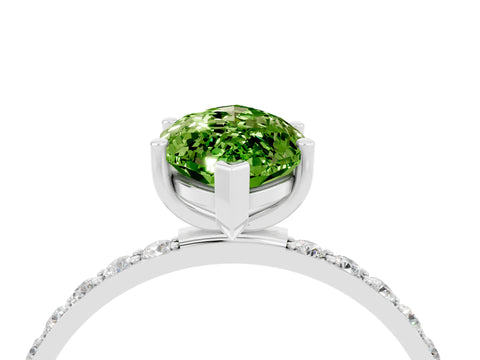 White gold Marquise Cut Diamond Pavé Band with Six-Prong Setting_4