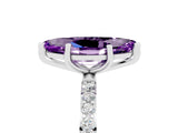 White gold Marquise Cut Diamond Pavé Band with Six-Prong Setting_5