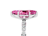 White gold Marquise Cut Diamond Pavé Band with Six-Prong Setting_5