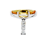 White gold Marquise Cut Diamond Pavé Band with Six-Prong Setting_5