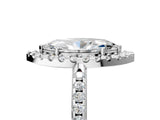 White gold Marquise Cut Diamond Pavé Halo Ring with Four-Prong Setting_41