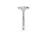 White gold Marquise Cut Diamond Pavé Solitaire Engagement Ring with Four-Prong Setting_91
