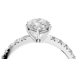 White gold Marquise Cut Diamond Pavé Solitaire Engagement Ring with Four-Prong Setting_93