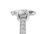 White gold Marquise Cut Diamond Pave Band with Four-Prong Setting_68