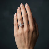 White gold Marquise Cut Diamond Ring with Baguette Side Stones, Channel Set Band, and Four-Prong Setting_57