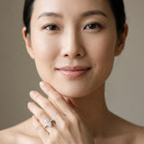 White gold Marquise Cut Diamond Ring with Baguette Side Stones, Channel Set Band, and Four-Prong Setting_58