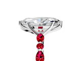 White gold Marquise Cut Diamond Ring with Marquise and Round with Ruby side stone Side Stones and Four-Prong Setting_41