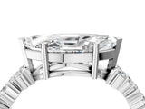 White gold Marquise Cut Diamond Scattered Round Accent Ring with Prong Setting_22