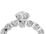 White gold Marquise Cut Diamond Side Stone Engagement Ring with Four-Prong Setting_28