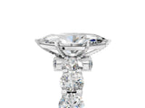 White gold Marquise Cut Diamond Side Stone Engagement Ring with Four-Prong Setting_29