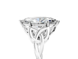 White gold Marquise Cut Diamond Solitaire Celtic Knot Ring with Four-Prong Setting_100