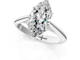 White gold Marquise Cut Diamond Solitaire Engagement Ring with Cathedral Setting and Four-Prong Mount_147
