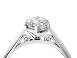 White gold Marquise Cut Diamond Solitaire Engagement Ring with Cathedral Setting and Four-Prong Mount_150