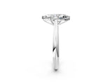 White gold Marquise Cut Diamond Solitaire Engagement Ring with Cathedral Setting and Four-Prong Mount_16