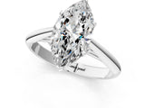 White gold Marquise Cut Diamond Solitaire Engagement Ring with Cathedral Setting and Four-Prong Mount_301