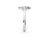 White gold Marquise Cut Diamond Solitaire Engagement Ring with Cathedral Setting and Four-Prong Mount_302