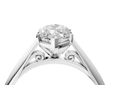 White gold Marquise Cut Diamond Solitaire Engagement Ring with Cathedral Setting and Four-Prong Mount_309