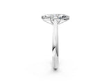 White gold Marquise Cut Diamond Solitaire Engagement Ring with Cathedral Setting and Four-Prong Mount_64