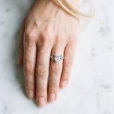 White gold Marquise Cut Diamond Solitaire Engagement Ring with Celtic Knot Band and Four-Prong Setting_108