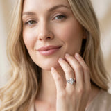 White gold Marquise Cut Diamond Solitaire Engagement Ring with Celtic Knot Band and Four-Prong Setting_109