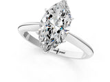 White gold Marquise Cut Diamond Solitaire Engagement Ring with Classic Band and Four-Prong Setting_164