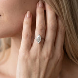White gold Marquise Cut Diamond Solitaire Engagement Ring with Classic Band and Four-Prong Setting_185