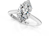 White gold Marquise Cut Diamond Solitaire Engagement Ring with Classic Band and Four-Prong Setting_65