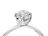 White gold Marquise Cut Diamond Solitaire Engagement Ring with Four-Prong Setting and Classic Band_24