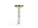 White gold Marquise Cut Diamond Solitaire Engagement Ring with Pavé Band and Four-Prong Setting_2