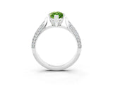 White gold Marquise Cut Diamond Solitaire Engagement Ring with Pavé Band and Four-Prong Setting_3