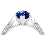 White gold Marquise Cut Diamond Solitaire Engagement Ring with Pavé Band and Four-Prong Setting_4