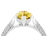 White gold Marquise Cut Diamond Solitaire Engagement Ring with Pavé Band and Four-Prong Setting_4