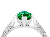 White gold Marquise Cut Diamond Solitaire Engagement Ring with Pavé Band and Four-Prong Setting_4