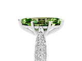 White gold Marquise Cut Diamond Solitaire Engagement Ring with Pavé Band and Four-Prong Setting_5