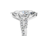White gold Marquise Cut Diamond Solitaire Engagement Ring with Twisted Pavé Band and Four-Prong Setting_73