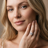 White gold Marquise Cut Diamond Solitaire Ring with Filigree Band and Four-Prong Setting_104