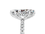 White gold Marquise Cut Diamond Solitaire Ring with Four-Prong Setting and Pavé Band_23
