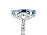 White gold Marquise Cut Diamond Solitaire Ring with Four-Prong Setting and Pavé Band_5